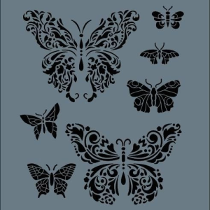Rich New Seri N-104 Stencil 35x25 cm