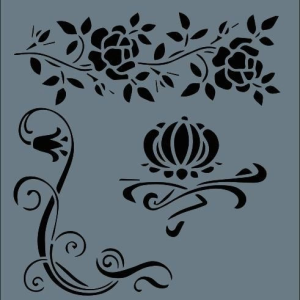 Rich New Seri N-106 Stencil 35x25 cm