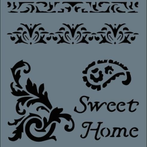 Rich New Seri N-108 Stencil 35x25 cm
