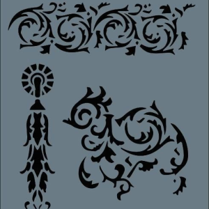 Rich New Seri N-109 Stencil 35x25 cm