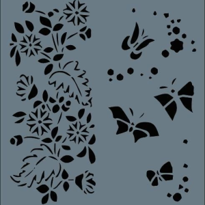 Rich New Seri N-117 Stencil 35x25 cm