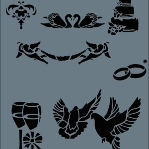 Rich New Seri N-129 Stencil 35x25 cm