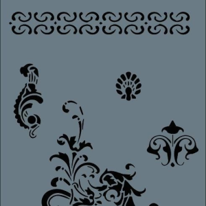 Rich New Seri N-132 Stencil 35x25 cm