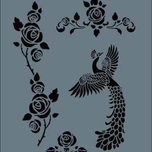 Rich New Seri N-138 Stencil 35x25 cm