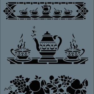 Rich New Seri N-143 Stencil 35x25 cm