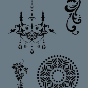 Rich New Seri N-147 Stencil 35x25 cm