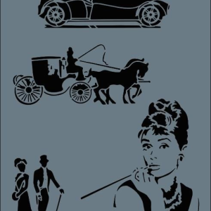 Rich New Seri N-148 Stencil 35x25 cm