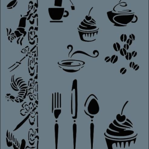 Rich New Seri N-149 Stencil 35x25 cm