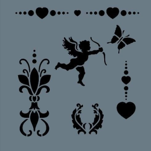 Rich New Seri N-192 Stencil 35x25 cm