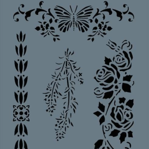Rich New Seri N-227 Stencil 35x25 cm
