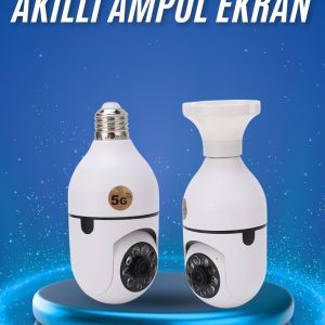 Gece Görüşlü Akıllı Dönebilen Ev Kamerası Ampül Kamera
