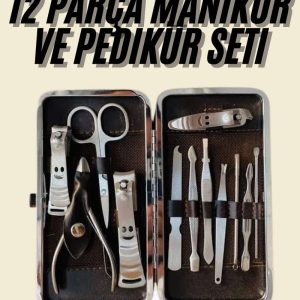 Tırnak Bakımı Tırnak Makası Profesyonel 12 Parça El Ayak Manikür Pedikür Seti