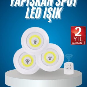 Kablosuz Pilli Işıldak Masa Lambası Mutfak Tezgah Altı Banyo Dolabı Dolap İçi