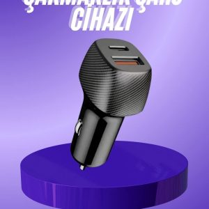 38W USB Type-C Girişli Oto Çakmaklık Araç İçi Hızlı Şarj Çakmaklık Şarj Aleti