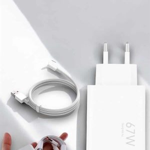 Şarj Aleti 67W Hızlı Şarj Turbo Type-C Uyumlu Şarj Adaptörü Kablosu