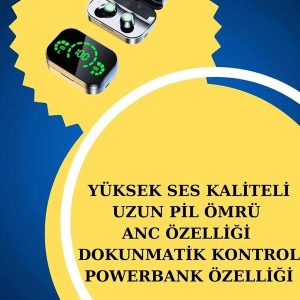 Yeni Nesil Kaliteli Akıllı Saat ve Kablosuz Bluetooth Kulaklık Yüksek Ses Kaliteli