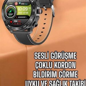 Akıllı Saat Nabız Ölçer Uyku Takibi Sesli Görüşme Bildirim Görme