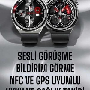 Akıllı Saat GPS VE NFC Özelliği Sesli Görüşme Dokunmstik Ekran