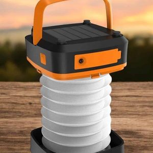 Güneş Enerjili Led Lamba Kamp Lambası Katlanabilir Lamba USB Şarjlı