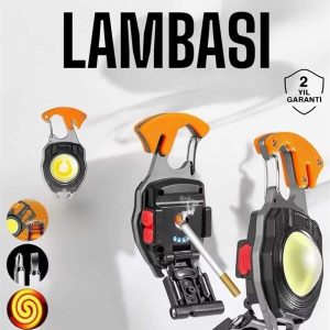 yeni nesil Kamp Feneri Çok Fonksiyonlu Fener Anahtarlık Usb Çakmaklı Cam Kırıcı Kemer Kesici Açacak