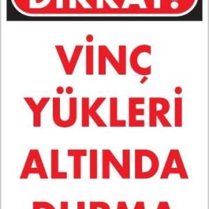 Vinç Uyarı Levhası 25x35 KOD:1304