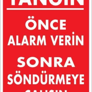 Yangın Nasıl Söndürülür Uyarı Levhası 25x35 KOD:869