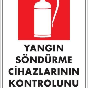 Yangın Söndürme Tüpü Uyarı Levhası 25x35 KOD:860