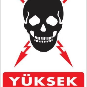 Yüksek Voltaj Uyarı Levhası 25x35 KOD:1100
