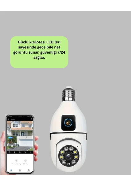 1080P WiFi Ampul Güvenlik Kamerası – Gece Görüş & Uzaktan Erişim 1 1080P WiFi Ampul Güvenlik Kamerası – Gece Görüş & Uzaktan Erişim