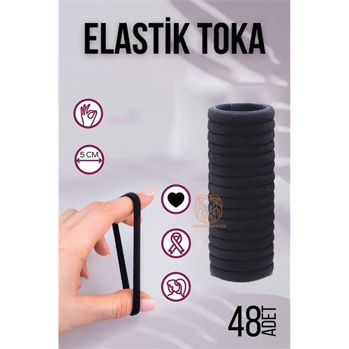 Elastik Toka 48 ADET SİYAH