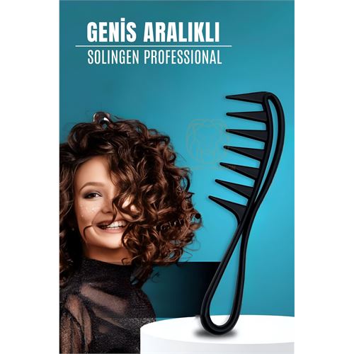 Geniş Dişli Stil Tarağı Karbon Solingen Professional 1 Geniş Dişli Stil Tarağı Karbon Solingen Professional