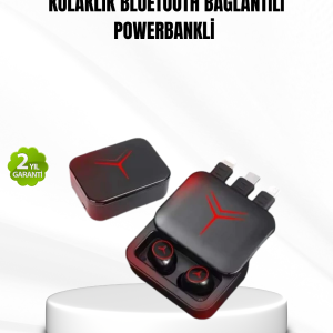 Bluetooth Powerbank Kulaklık – Kablosuz Uzun Pil Ömrü Dokunmatik ve Yüksek Ses Kalitesi