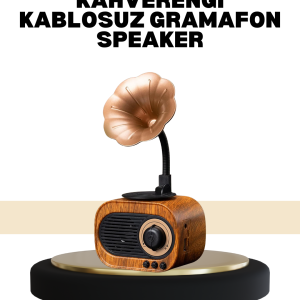 Mini Nostaljik Bluetooth Hoparlör FM Radyo 8 Saat Batarya