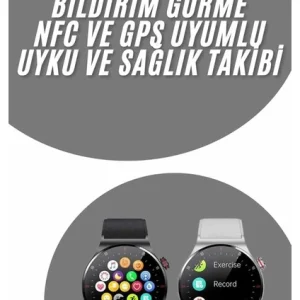 Akıllı Saat Adımsayar Nabız Ölçer Titreşim Özellikli Çağrı Cevaplama Sosyal Medya