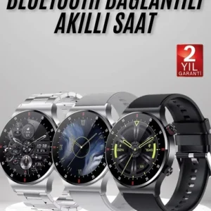 Akıllı Saat Çoklu Kordon Seçeneği Amoled Ekran Çok Fonksiyonlu Bluetooth Bağlantılı