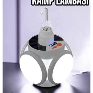 Güneş Enerjili Solar Aydınlatma Kamp Çadır Lambası Şarjlı Ampül Led Şarjlı El Feneri Işıldak
