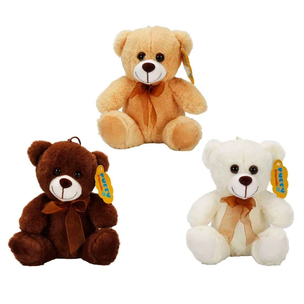 0998 PELUŞ AYI OTURAN KURDELELİ 21CM 2R