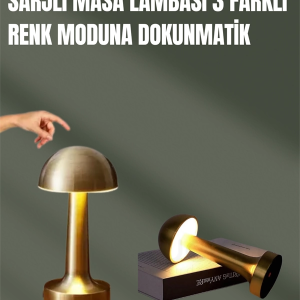 %100 Kademeli Ayarlanabilir Işık – USB Şarjlı Masa Lambası