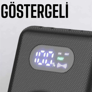 10.000 Mah Powerbank 4 Portlu Hızlı Şarj Dijital Göstergeli