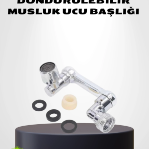 1080° Dönebilen Musluk Ucu – Su Tasarruflu, Esnek ve 360° Çift Eksenli Başlık
