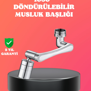 1080° Dönebilen Püskürtme Filtreli Musluk Başlığı Su Tasarruflu