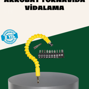 12 Parça Akrobat Bits Seti Çok Amaçlı Vidalama Dayanıklı Çelik