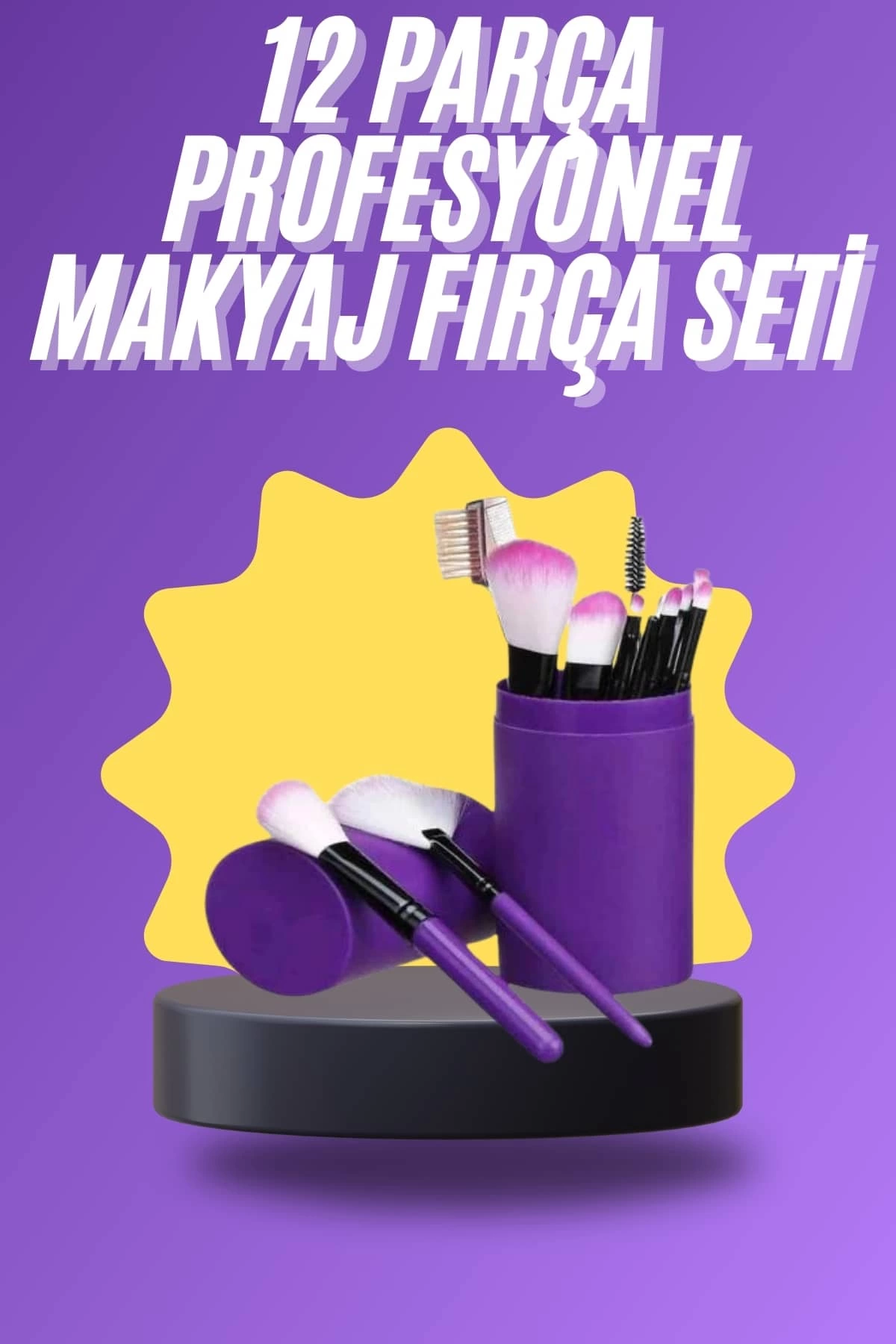 12 Parça Makyaj Fırça Seti Profesyonel Fondöten Allık Far Kontür Fırçası 1 12 Parça Makyaj Fırça Seti Profesyonel Fondöten Allık Far Kontür Fırçası