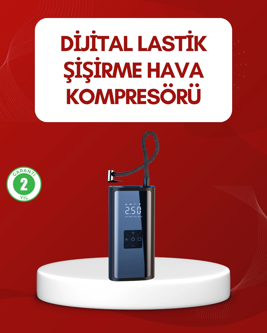 12V Uyumlu Çok İşlevli Akıllı Araç Lastik Pompası 1 12V Uyumlu Çok İşlevli Akıllı Araç Lastik Pompası