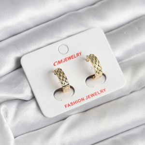 14K Gold Renk Kaplama CM Kadın Küpe
