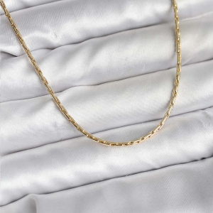 14K Gold Renk Kaplama İnce Zincir Model CM Kadın Kolye