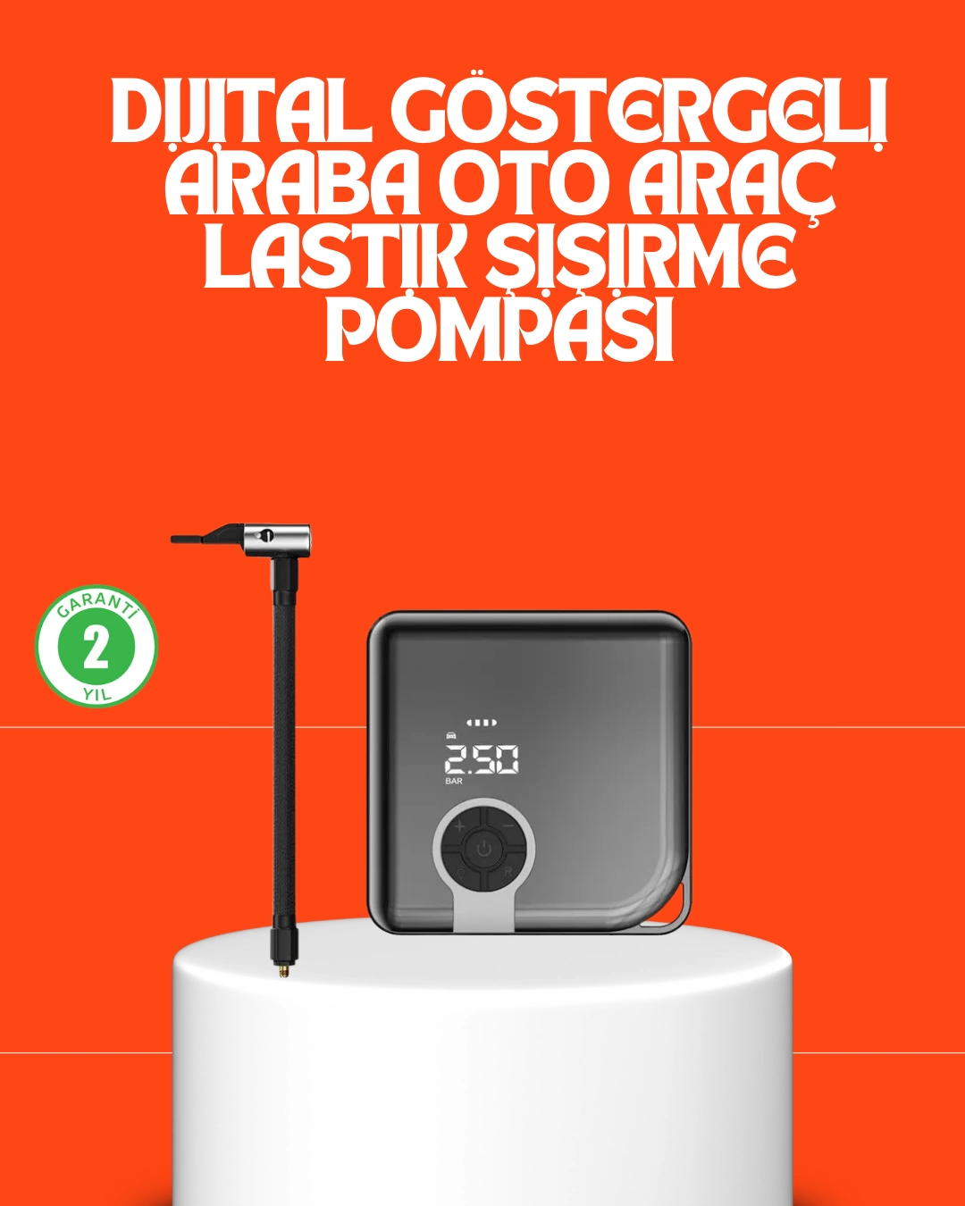 150 PSI Yüksek Basınç Kapasiteli Kablosuz Lastik Pompası 1 150 PSI Yüksek Basınç Kapasiteli Kablosuz Lastik Pompası