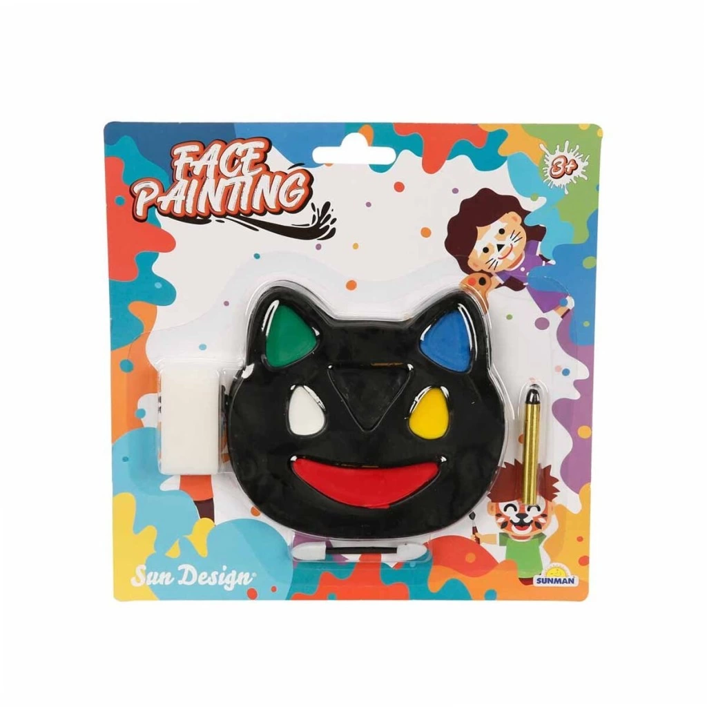 2591  YÜZ BOYASI 1 KALEMLİ 6 RENKLİ KEDİ ŞKL KRTL