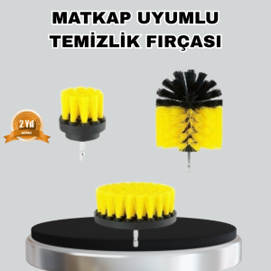 3 Parça Matkap Fırça Temizlik Seti – Her Yüzey İçin Güçlü ve Pratik Çözüm