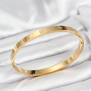 316L Çelik Gold Renk 65 mm Kadın Kelepçe Bileklik